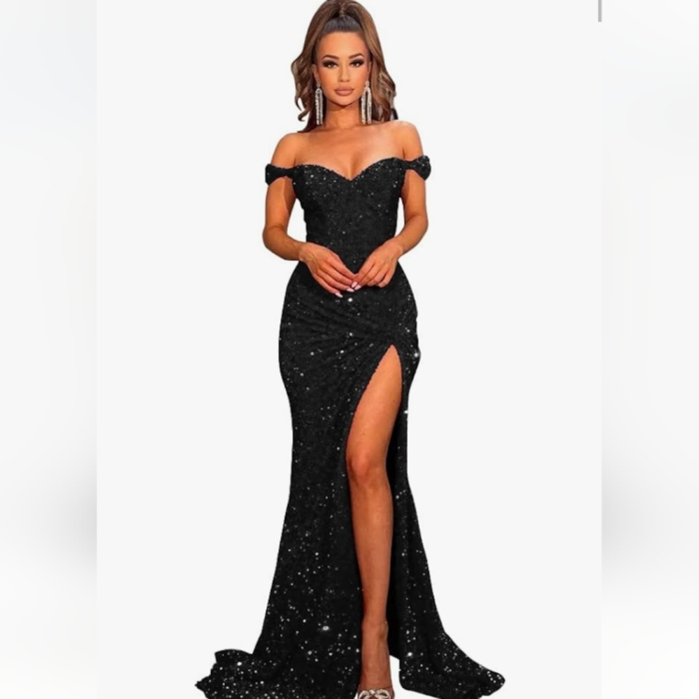 Black Sequin Mermaid Dress